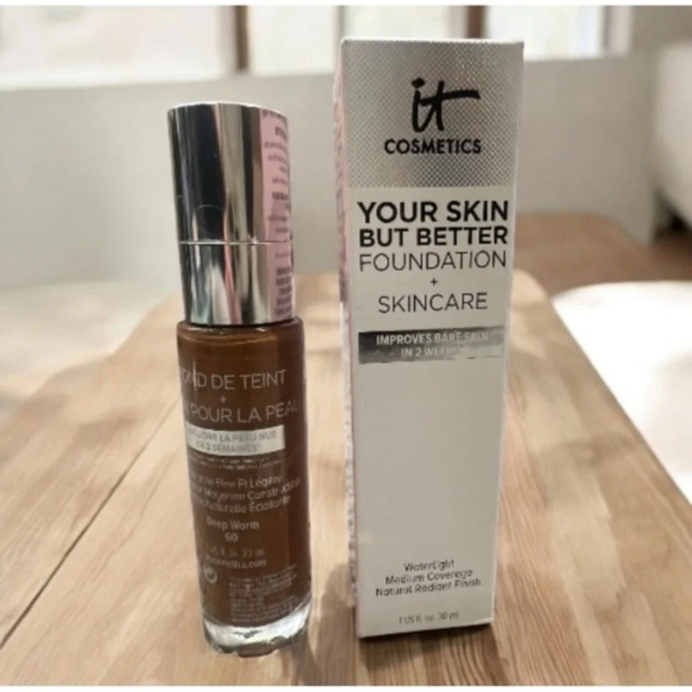 IT Cosmetics Your Skin But‎ Better Foundation + Skincare Deep Warm 60 NIB